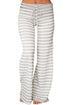 Sexy Grey White Striped Wide Leg Pants
